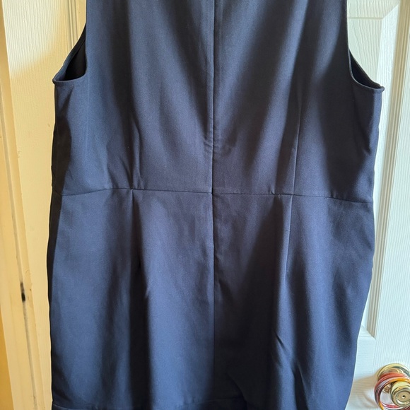 LOFT Navy Blue Pearl Button Pocket Dress. Size 20 - Picture 2 of 5